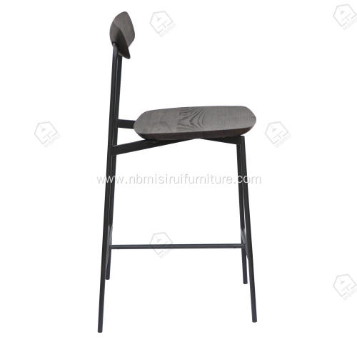 Imported ash wood black matte frame Sia stool